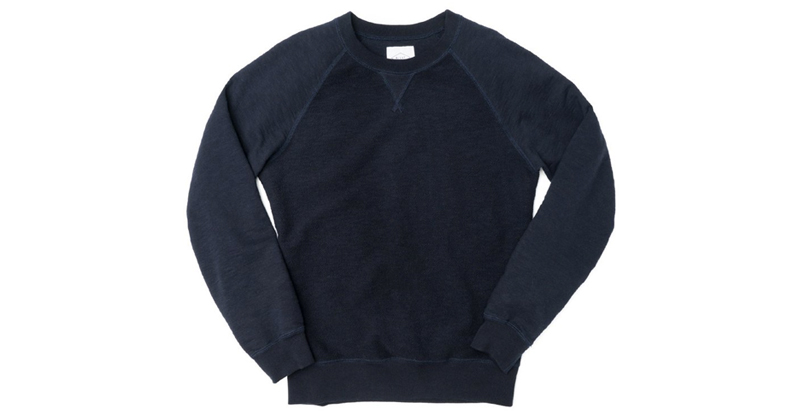 Reverse Terry Textured Collared Sweatshirt