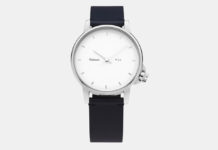 Switch It Up With Miansai’s Navy Leather Band Watch
