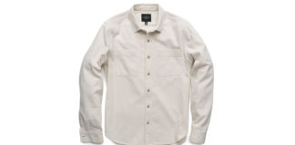 Rivay Trades In The Blues For A Natural Denim Work Shirt