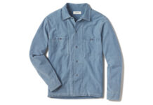 Cozy Up In Buck Mason’s Chambray Long Sleeve Utility Shirt